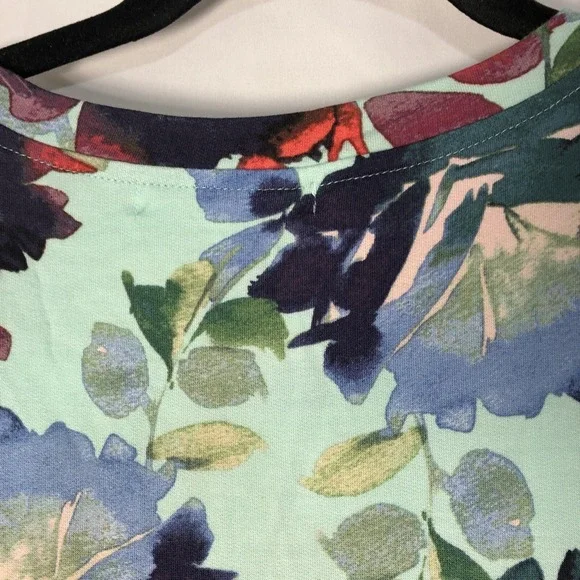 Adyson Parker Women's Long Sleeve Crew Neck Banded Floral Top - Size 2X - Picture 6 of 11